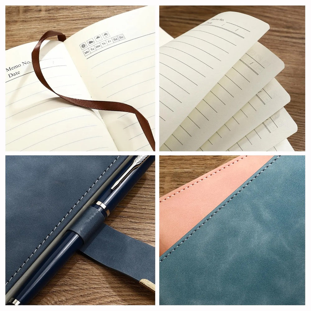Custom Engraved Leather Journal Set with Pen, Personalized Notebook, Graduation Gift, Fathers Day Gifts for Dad
